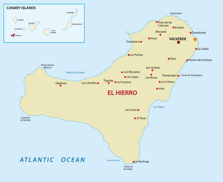 Landkarte von El Hierro