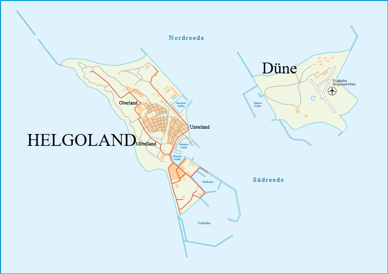 Landkarte Helgoland