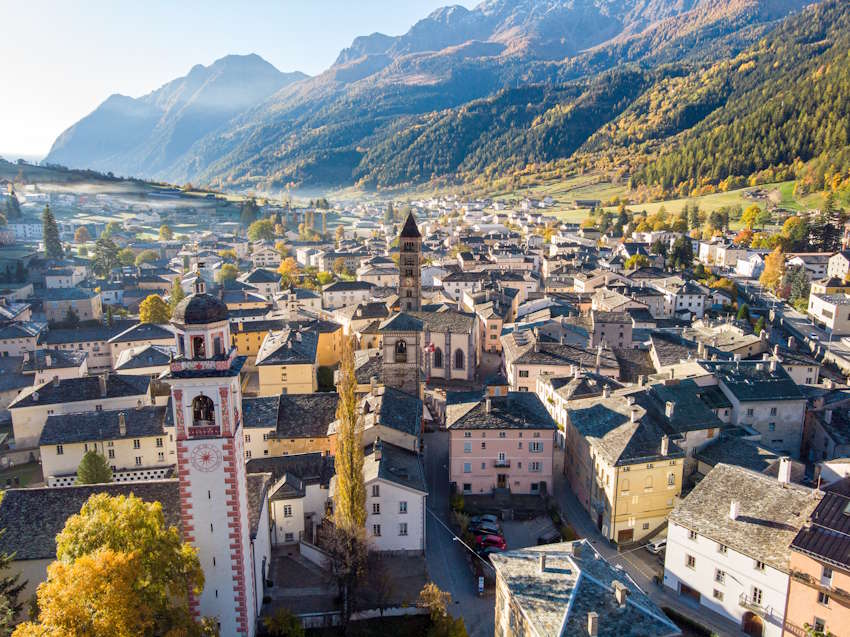 Blick auf Poschiavo