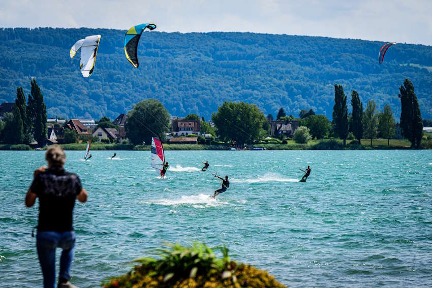 Kitesurfer auf dem Bodensee