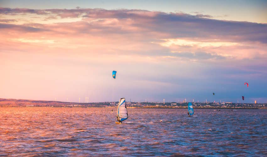Windsurfer auf dem Neusiedler See